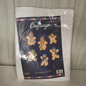 New Craftways 6 Christmas Gingerbread Cross Stitch Kit